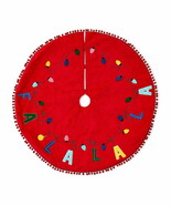 Holiday Time Fa La La La La Light Chain Christmas Tree Skirt, Red 48&quot; - $672.90 MXN
