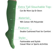 Forest Green Slouch Socks for Women Made in USA 1 PAIR Size 9 to 11 - £7.80 GBP