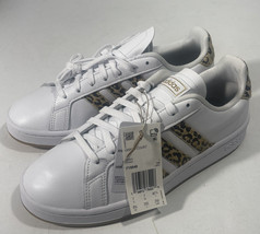 adidas Grand Court Tennis / Casual Shoes size 8.5 Sneakers White Brown L... - £39.08 GBP