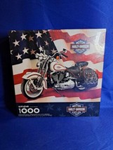 Springbok Harley Davidson Motor Cycles Jigsaw Puzzle American Flag 1000 Pieces  - £16.38 GBP