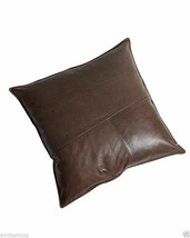 Pillow Leather Cover Cushion Cowhide Patchwork U Decor Accent Hair Couch Grain 5 - £29.89 GBP+