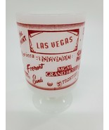 Vintage 70s Milk Glass Pedestal Coffee Mug Cup Las Vegas Casinos USA  Re... - €11,08 EUR