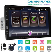 9&quot; Single Din Car Stereo Android Apple Carplay Radio Touch Screen Player Camera - £117.70 GBP