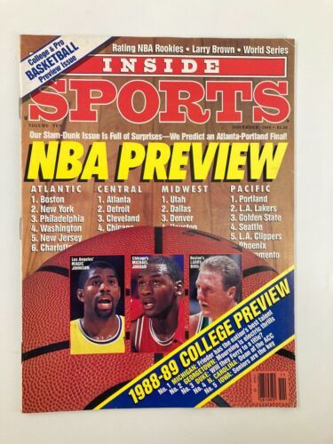 VTG Inside Sports Magazine November 1988 Magic Johnson, Michael Jordan N... - $9.45