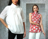 Vogue V1701 Misses S to XXL Loose Fitting Blouse Top Uncut Sewing Pattern - £18.16 GBP