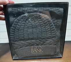 NEW Jos A Bank Knit Scarf and Hat Set - Charcoal Grey- one size fits all - $40.00