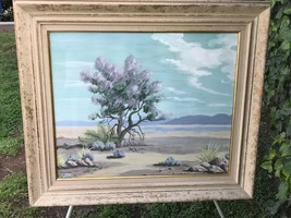 Evelyn Haines Original 1950 Modern Desert Landscape Plein Air Gouache Watercolor - £879.29 GBP