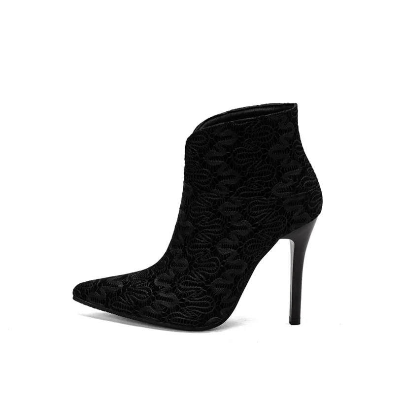 Women Ankle Boots 2023 Winter  Thin Heel Plus Size Women Shoes Denim Elegant  Hi - £103.44 GBP