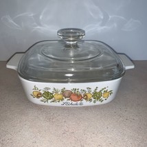 Vintage Corning Ware Spice of Life L&#39;Echalote A-1-B Casserole Dish 1 Liter W/Lid - £23.34 GBP