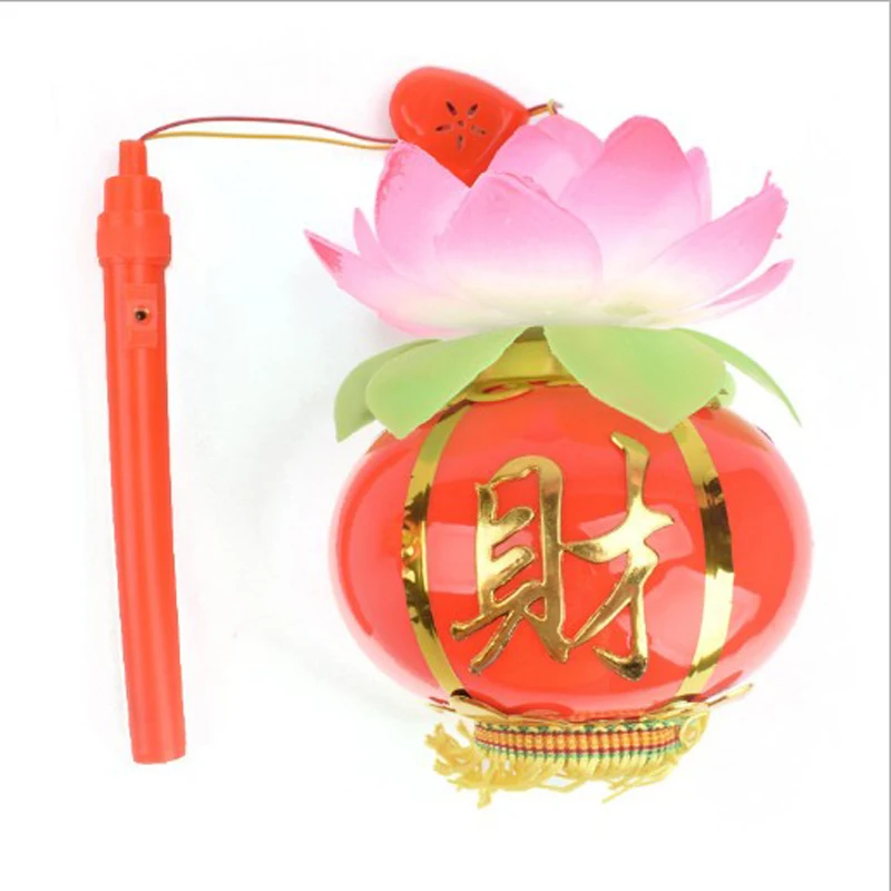 Play 2Pcs Flashing Lotus Chinese Blessing Festival decoration gifts Portable Lan - £59.01 GBP