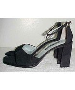 Nine West Black Fabric High Heel Sandal Made in Brazil Size 8.5M - £6.05 GBP