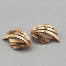 Trifari Gold Clip On Earrings 1980&#39;s - £19.43 GBP