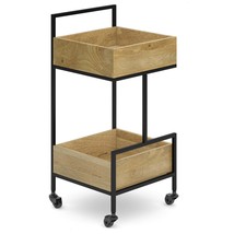Hobbs 16&quot; Natural Wood Bar Cart - $3,940.98 MXN