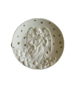 Sorelle Porcelain Decorative Angel Plate White Gold Playing Music Clouds... - $266.20 MXN