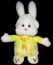 RARE Yellow Easter Bunny Rabbit JUMBO Stuffed Animal 32&quot; Plush Bunny Slippers - £156.53 GBP