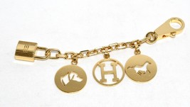 Hermes Gold Breloque Olga Bag Charm Amulette Cadena Berloque 0229 - £2,919.08 GBP