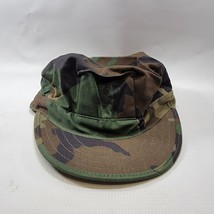 Vintage Military Woodland Camouflage Patrol Cap Size XL NOS Marines Embl... - £10.85 GBP
