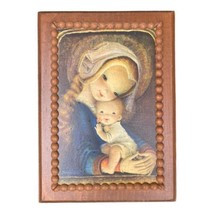 Vintage Juan Ferrandiz Mother Holding Child Picture On Wood - £13.94 GBP