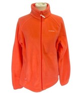 Columbia Womens Fleece Full Zip Jacket Orange w/ Side Pockets Nice Shape... - £21.32 GBP