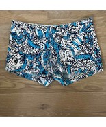 Lilly Pulitzer Blue White Floral The Walsh 3&quot; Shorts  - £17.57 GBP