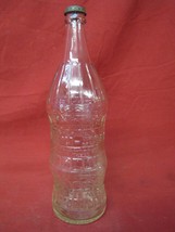Vintage Clear Embossed Drink Tru-Me Bottle Try-Me Beverage Co 24oz &amp; Flip Cap - £19.77 GBP