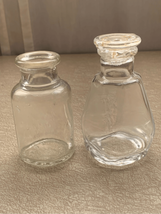 Glass Vanity Perfume Bottles-Lot of 2 BARTONS-Home Decor Crafting Storage - £9.86 GBP