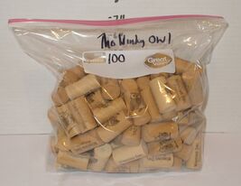 Huge Lot of 100 Winking Owl Vineyards Wine Corks Rare HTF Crafting - $49.45