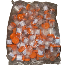 CONTAINER SPECIMEN 60ml Sterile ORANGE O-RING CAP/TAB LABEL 100 Pack - $17.92