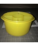 Tupperware Picnic Utensil Cleaner 2 Pc. Set #3611A-1 &amp; 3610A-1 Yellow VTG - $19.34