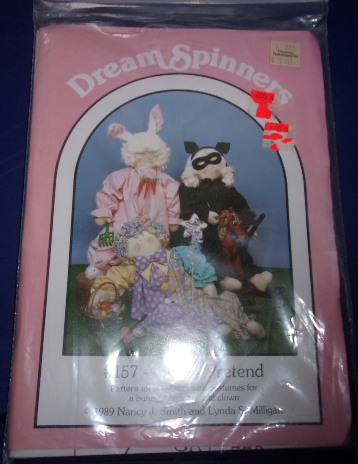 Dream Spinner Let’s Pretend 32” Doll Costumes Bunny Black Cat Clown #157 1989 - $4.99