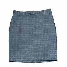 Ann Taylor LOFT Pencil Skirt Size 6 Gray With Purple Check Lined Stretch... - £15.78 GBP