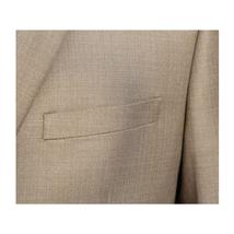Men RENOIR suit Solid 2 Button Business Formal All Purpose Slim Fit 202-3 Tan image 4