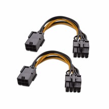 Cable Matters 2-Pack 6 Pin to 8 Pin PCIe Adapter Power Cable - 4 Inches - £13.58 GBP