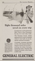 1924 Print Ad General Electric 1,500 GE Motors Panama Canal Ships in Lock - £11.87 GBP