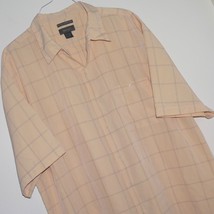 Men&#39;s 3XLT Summer Shirt ~ &#39;untuck&#39; ~ Bruno ~ Peach Check ~ 3XXX Tall ~ Vgc S/S - £15.45 GBP