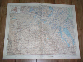 1957 Vintage Map Of Saskatchewan Alberta Manitoba Canada / Scale 1:2,500,000 - $24.41