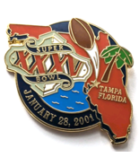 Super Bowl XXXV Pin 2001 Tampa Florida NFL Football Map Palm Tree Design... - $17.76 CAD