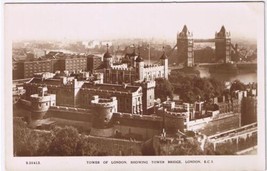 Postcard RPPC Tower Of London Showing Tower Bridge London UK - £2.28 GBP