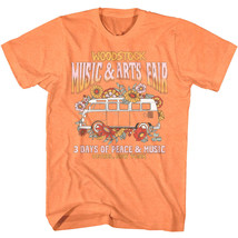 Woodstock &#39;69 3 Days of Peace and Music Men&#39;s T-Shirt Iconic Hippie Floral Van - £23.99 GBP+