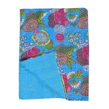 Fruit Print Kantha Quilt Handmade Kantha Quilt Cotton Bedspread Cotton Bedspread - £39.68 GBP+