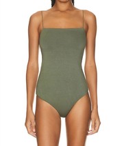 Enza Costa luxe knit essential tank bodysuit in MILITARY - £41.18 GBP