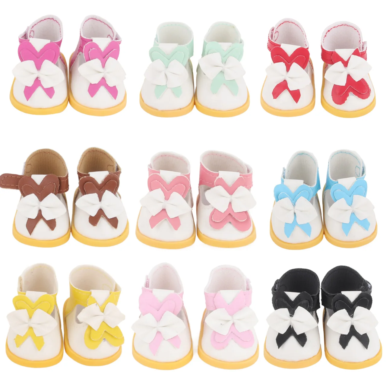 1/6 Cute 5.5cm PU Leather Bow Doll Shoes Boots For 14&quot; American&amp; EXO Doll Mini - £8.84 GBP+