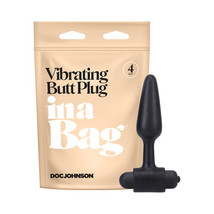 In A Bag Vibrating Butt Plug 4in Black - £23.91 GBP