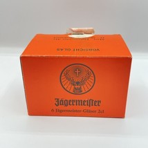 Jagermeister 2CL Shot Glass Set of 6 Frosted Stemmed Cordial Footed - $29.69