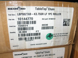 NEW Rexnord 10 ft Side Flexing TableTop Conveyor Chain pn- LBP882TAB-K3.75SR LF - £242.99 GBP