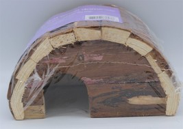 Natural Wood Dome For Small Animals - Nest Feed and Hide 5.5&quot; x 3.75&quot; x ... - $11.29