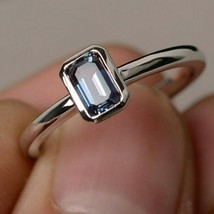 Natural Alexandrite Gorgeous Silver Bezel Setting Handmade Christmas Gift Ring - £32.37 GBP