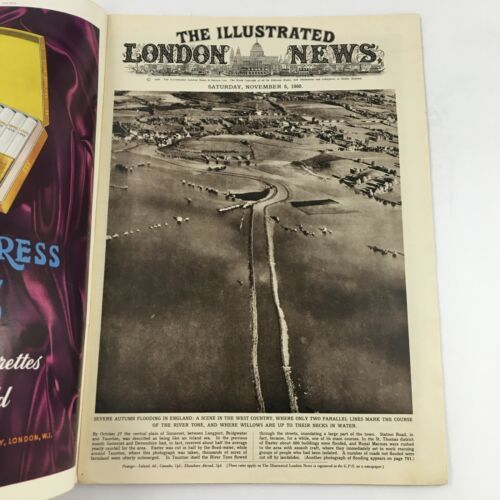 The Illustrated London News November 5 1960 A Severe Autumn Flooding in ... - $14.20