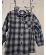 LEVI&#39;S Boy&#39;s Red Tab Size 5 Plaid Long Sleeve Pocket Button Front Shirt - £5.48 GBP