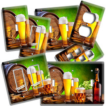 BEER BARREL MUG GLASSES HOPS LIGHT SWITCH OUTLET WALL PLATES KITCHEN DIN... - £12.75 GBP+